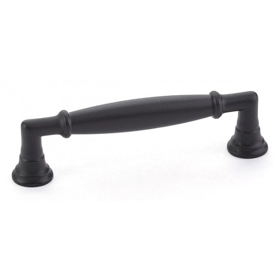 Emtek Transitional Heritage 3-1/2" Center-to-Center Westwood Cabinet Pull (Flat Black)