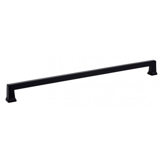 Emtek Art Deco 12" Center-to-Center Alexander Cabinet Pull (Flat Black)