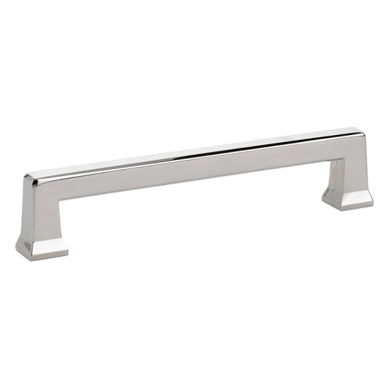 Emtek Art Deco 5" (128mm) Center-to-Center Alexander Cabinet Pull (Polished Nickel)