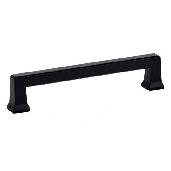 Emtek Art Deco 5" (128mm) Center-to-Center Alexander Cabinet Pull (Flat Black)