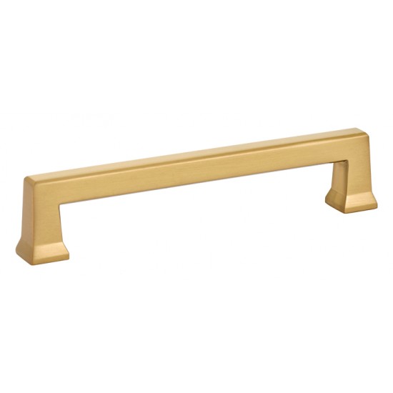 Emtek Art Deco 5" (128mm) Center-to-Center Alexander Cabinet Pull (Satin Brass)