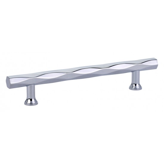 Emtek Art Deco 5" (128mm) Center-to-Center Tribeca Cabinet Pull (Polished Chrome)