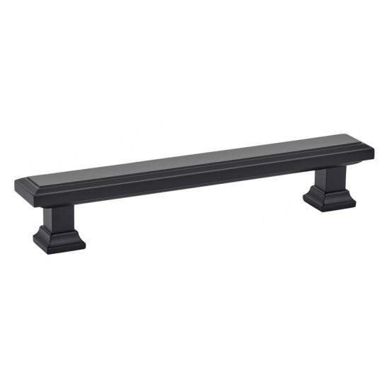 Emtek Geometric 5" (128mm) Center-to-Center Rectangular Pull (Flat Black)