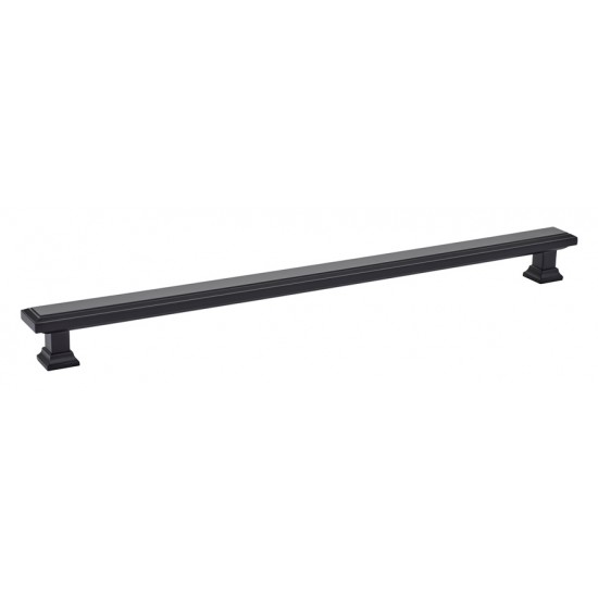 Emtek Geometric 12" Center-to-Center Rectangular Pull (Flat Black)