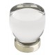 Emtek 1-1/8" Juneau Glass Cabinet Knob - (Polished Nickel)