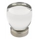 Emtek 1-1/8" Juneau Glass Cabinet Knob - (Satin Nickel)