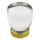 Emtek 1-1/8" Juneau Glass Cabinet Knob - (Polished Brass)