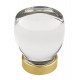 Emtek 1-1/8" Juneau Glass Cabinet Knob - (Satin Brass)