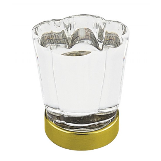 Emtek 1-1/4" Forza Glass Cabinet Knob - (Polished Brass)