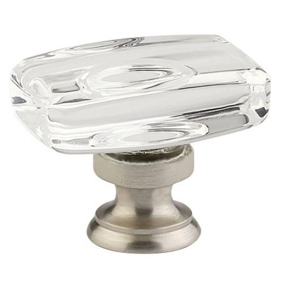 Emtek 1-5/8" Windsor Glass Cabinet Knob - (Satin Nickel)