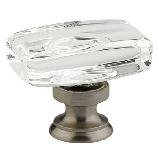 Emtek 1-5/8" Windsor Glass Cabinet Knob - (Pewter)