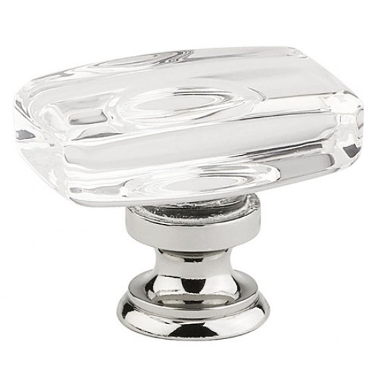 Emtek 1-5/8" Windsor Glass Cabinet Knob - (Polished Chrome)