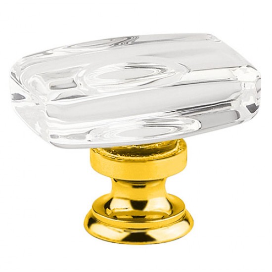 Emtek 1-5/8" Windsor Glass Cabinet Knob - (Polished Brass)