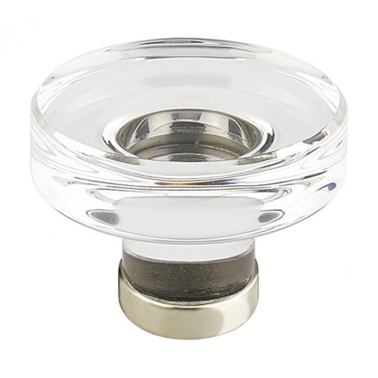 Emtek 1-1/4" Grayson Glass Cabinet Knob - (Polished Nickel)