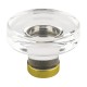 Emtek 1-3/4" Grayson Glass Cabinet Knob - (Polished Brass)