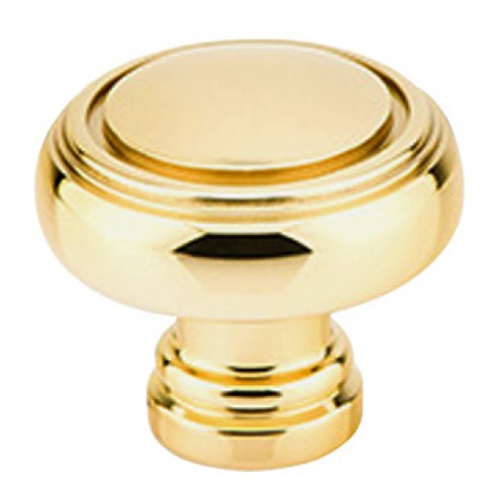 Emtek Solid Brass 1-5/8" Norwich Cabinet Knob (Polished Brass )