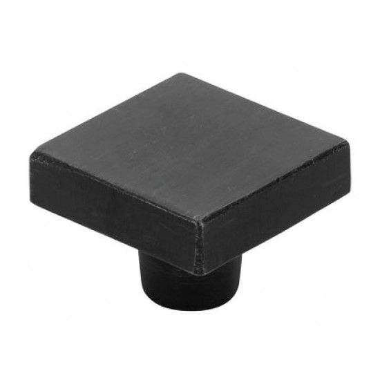 Emtek Sandcast Bronze 1-5/8" Rustic Modern Cabinet Knob (Flat Black)