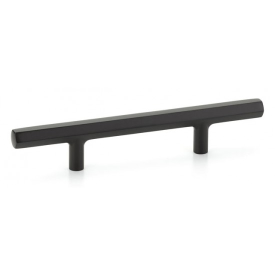 Emtek Urban Modern 3-1/2" c.c. Extended Hex Cabinet Pull (Flat Black)