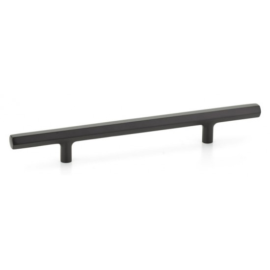 Emtek Urban Modern 6" c.c. Extended Hex Cabinet Pull (Flat Black)