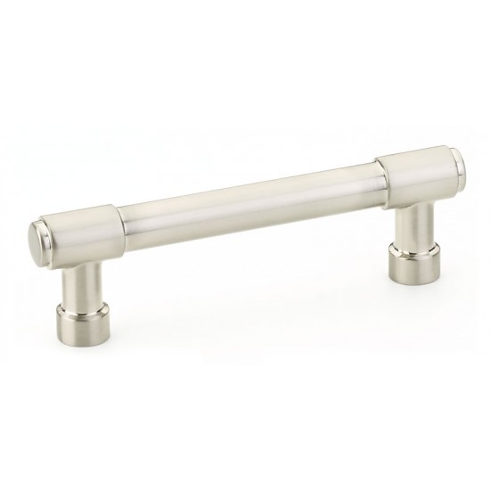 Emtek Industrial Modern 3-1/2" c.c. Jasper Cabinet Pull (Satin Nickel)