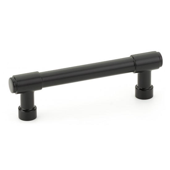 Emtek Industrial Modern 3-1/2" c.c. Jasper Cabinet Pull (Flat Black)