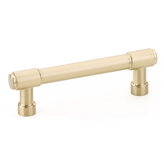 Emtek Industrial Modern 3-1/2" Center-to-Center Jasper Cabinet Pull (Satin Brass)