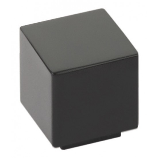 Emtek Modern Rectangular 1-1/8" Allerton Cabinet Knob (Flat Black)