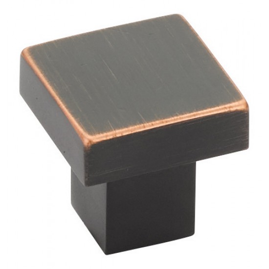 Emtek Modern Rectangular 1-1/4" Hunter Cabinet Knob (Oil Rubbed Bronze)