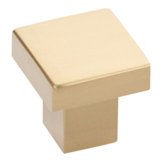 Emtek Modern Rectangular 1-1/4" Hunter Cabinet Knob (Satin Brass)