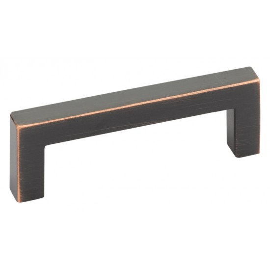 Emtek Modern Rectangular 4" Center-to-Center Warwick Cabinet Pull (Oil Rubbed Bronze)