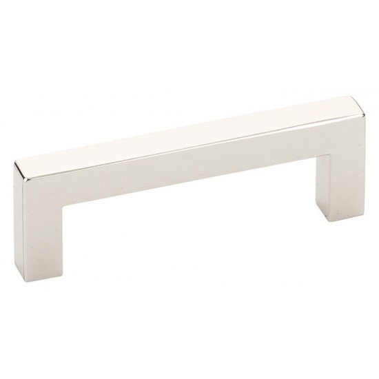 Emtek Modern Rectangular 3-1/2" Center-to-Center Warwick Cabinet Pull (Polished Nickel)