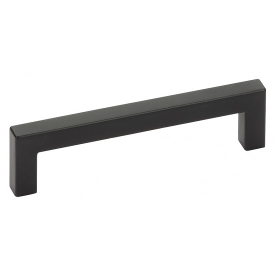 Emtek Modern Rectangular 12" c.c. Warwick Cabinet Pull (Flat Black)