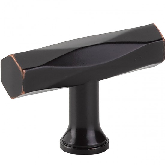 Emtek Art Deco 2" Tribeca Cabinet T-Knob (Oil Rubbed Bronze)