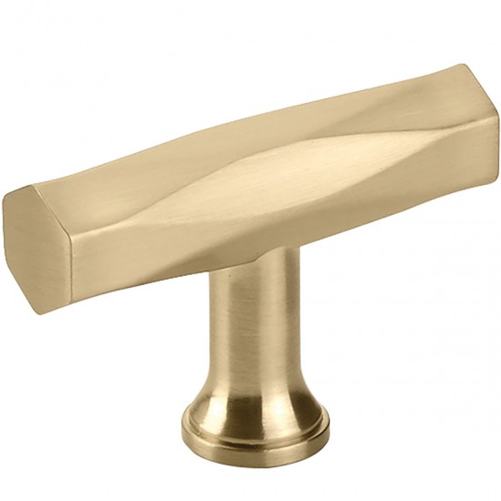 Emtek Art Deco 2" Tribeca Cabinet T-Knob (Satin Brass)