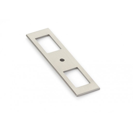 Emtek Modern 4" Backplate for Knobs (Satin Nickel)