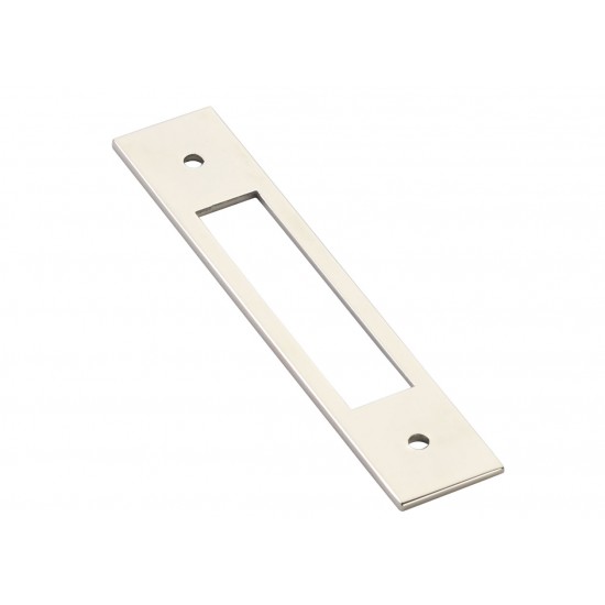 Emtek Modern 4" Center-to-Center Backplate for Pulls (Polished Nickel)