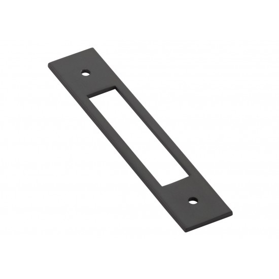 Emtek Modern 4" Center-to-Center Backplate for Pulls (Flat Black)