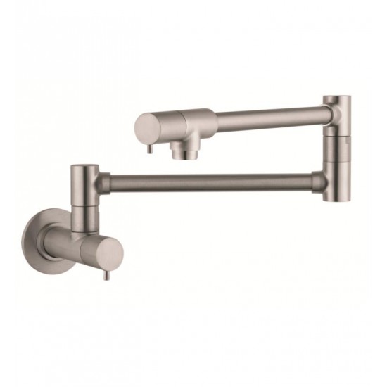 Hansgrohe 04057 Talis S 27" Double Handle Wall Mount Pot Filler with Aerated Spray