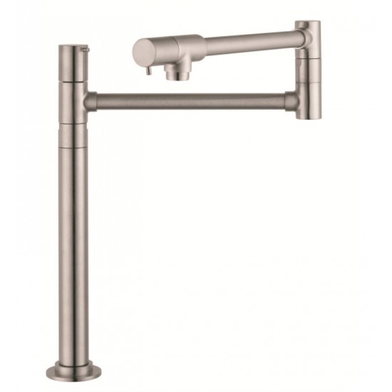 Hansgrohe 04058 Talis S 23 1/2" Double Handle Deck Mounted Pot Filler with Aerated Spray
