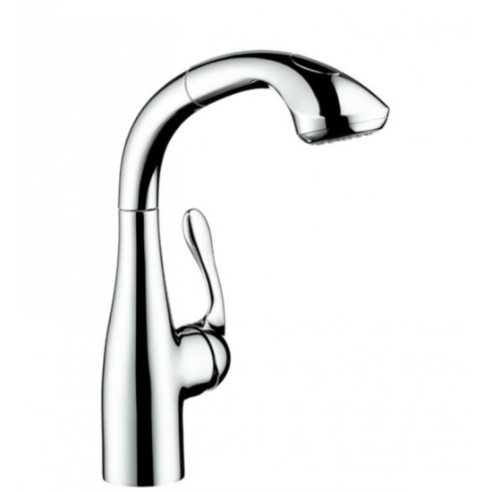 Hansgrohe 06461 Allegro E 9" Single Handle Deck Mounted 2-Spray Semi-Arc Pull-Out Kitchen Faucet