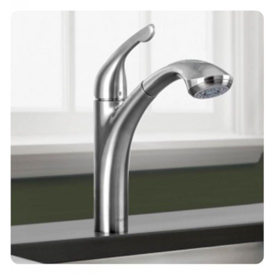 Hansgrohe 04076 Allegro E 10" Single Handle Deck Mounted 2-Spray Pull-Out Prep Kitchen Faucet