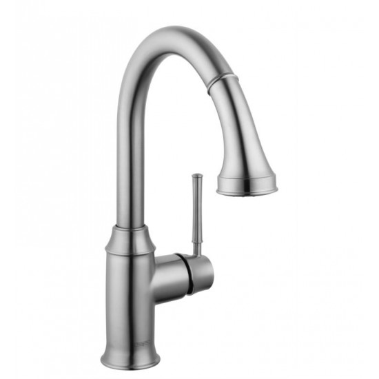 Hansgrohe 04216 Talis C 8 3/4" Single Handle Deck Mounted 2-Spray Pull-Down Prep Kitchen Faucet