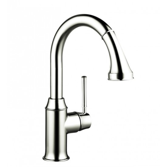 Hansgrohe 04216 Talis C 8 3/4" Single Handle Deck Mounted 2-Spray Pull-Down Prep Kitchen Faucet