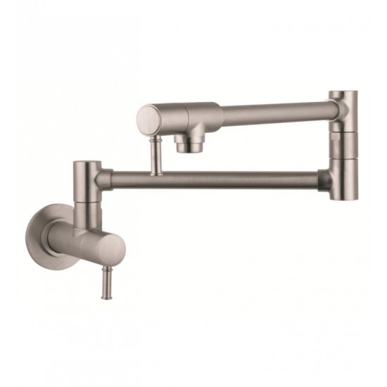 Hansgrohe 04218 Talis C 27" Double Handle Wall Mount Pot Filler with Aerated Spray