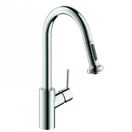 Hansgrohe 04286 Talis S 7 3/8" Single Handle Deck Mounted 2-Spray Pull-Down Prep Kitchen Faucet