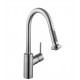 Hansgrohe 04286 Talis S 7 3/8" Single Handle Deck Mounted 2-Spray Pull-Down Prep Kitchen Faucet