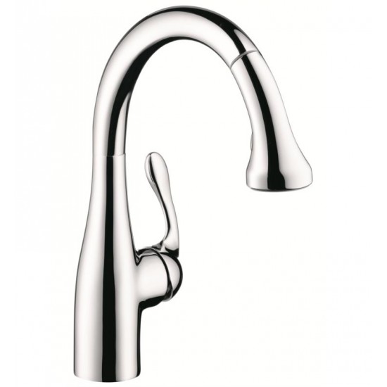 Hansgrohe 04066 Allegro E Gourmet 9" Single Handle Deck Mounted 2-Spray High-Arc Prep Pull-Down Kitchen Faucet