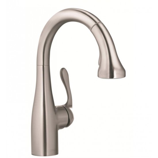 Hansgrohe 04066 Allegro E Gourmet 9" Single Handle Deck Mounted 2-Spray High-Arc Prep Pull-Down Kitchen Faucet