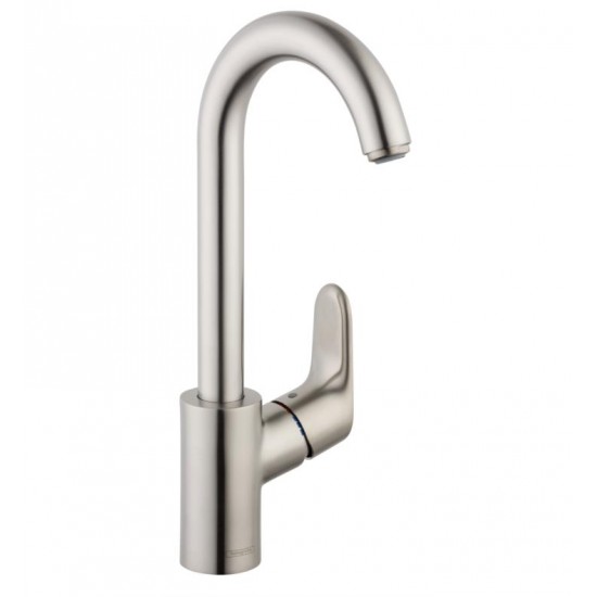 Hansgrohe 04507 Focus 5 1/2" Single Handle Deck Mounted Aerated Spray High-Arc Bar Faucet