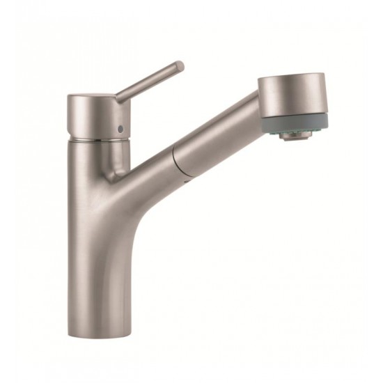 Hansgrohe 06462 Talis S 10 5/8" Single Handle Deck Mounted 2-Spray Pull-Out Kitchen Faucet
